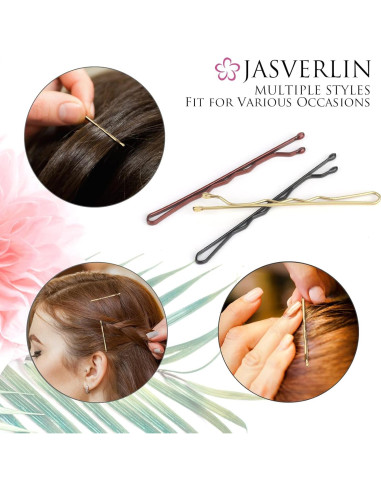 Pinzas para el cabello rubias JASVERLIN 6 cm 100 piezas premium