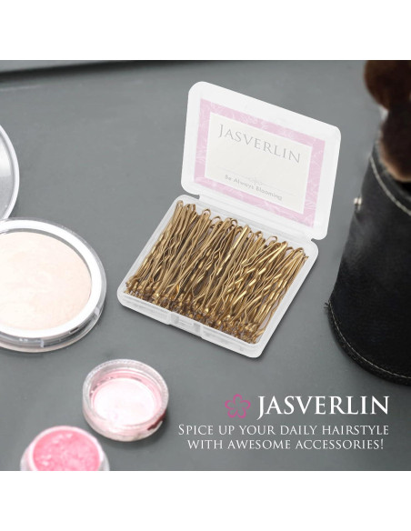 Pinzas para el cabello rubias JASVERLIN 6 cm 100 piezas premium