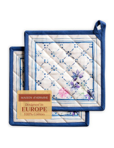 Agarradores Maison d' Hermine 100% Algodón 20x20 cm Paquete de 2