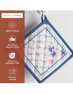 Agarradores Maison d' Hermine 100% Algodón 20x20 cm Paquete de 2 2