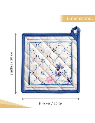 Agarradores Maison d' Hermine 100% Algodón 20x20 cm Paquete de 2