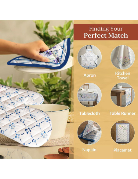 Agarradores Maison d' Hermine 100% Algodón 20x20 cm Paquete de 2