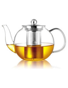 Tetera de Vidrio CNGLASS 1200ml con Infusor Removible