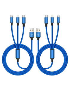 Cable de Carga Múltiple 3 en 1 Firsting 1.22m Azul