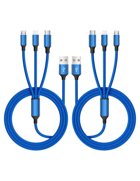 Cable de Carga Múltiple 3 en 1 Firsting 1.22m Azul