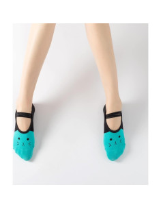 Calcetines Cortos Antideslizantes Verdancy para Yoga y Pilates - Verde 2