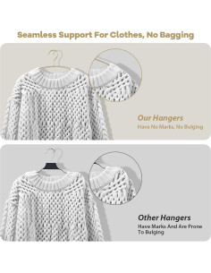 Paquete de 10 perchas de aluminio VWV color champán 40 cm 2