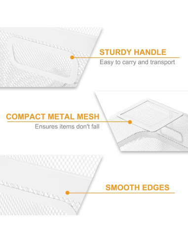 Cestas de Malla Metálica MorningRo 4 Piezas 24.5x24.5x17.5 cm