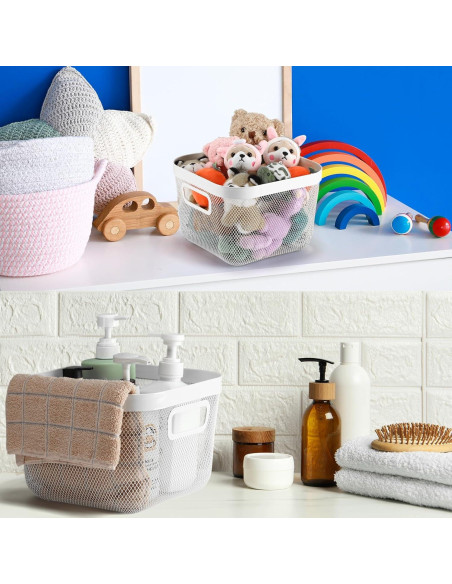 Cestas de Malla Metálica MorningRo 4 Piezas 24.5x24.5x17.5 cm