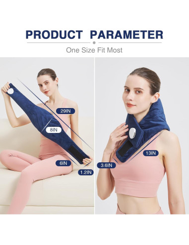 Almohadilla Calentadora AOKESTE para Cuello 76x20cm 30-70C