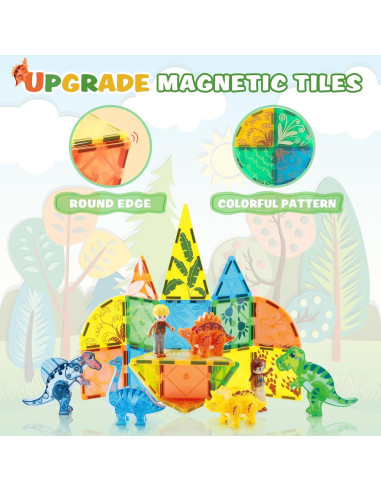 Azulejos Magnéticos de Dinosaurio BENOKER 32.77x19.99cm 3D STEM