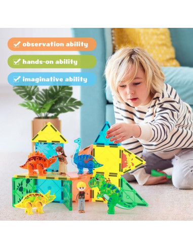 Azulejos Magnéticos de Dinosaurio BENOKER 32.77x19.99cm 3D STEM