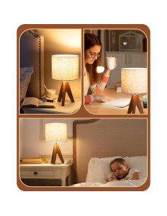 Lámpara de Mesa Tripode EDISHINE Beige 36.1 cm E26 2