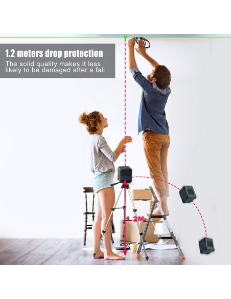 Nivel Láser RockSeed Verde Autonivelación 360 con Bolsa