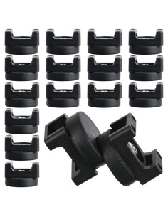 Soporte de Cables Magnético Yookeer 15 Piezas 22mm Negro