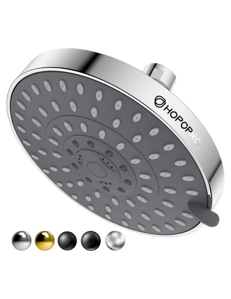 Cabezal de Ducha HOPOPRO Alta Presión 15.24 cm 5 Modos Cromo