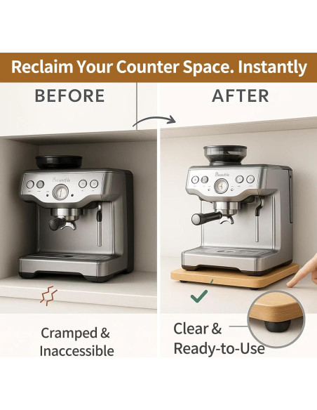 Bandeja Deslizante de Bambú para Electrodomésticos 40.5x32.8 cm