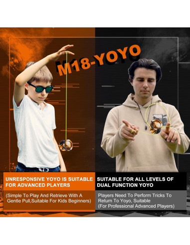 Yoyo WATIEOBOO M18 Profesional de Metal con Accesorios