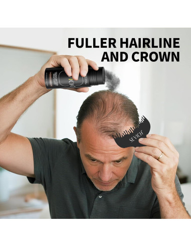 Fibra Capilar SEVICH 25g Marrón Medio - Aplicador Spray Unisex