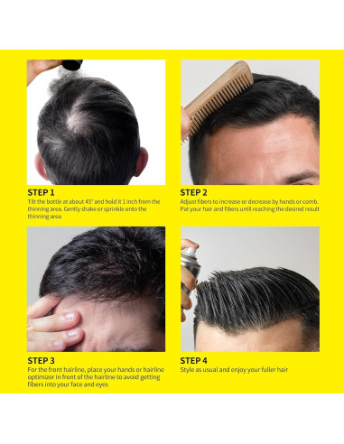 Fibra Capilar SEVICH 25g Marrón Medio - Aplicador Spray Unisex