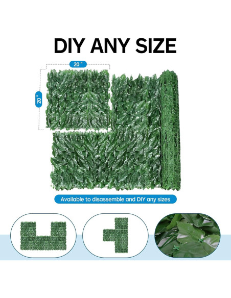 Pantalla de Privacidad Hiedra Artificial Skloopearg 150x300 cm