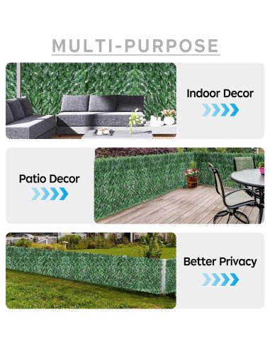 Pantalla de Privacidad Hiedra Artificial Skloopearg 150x300 cm