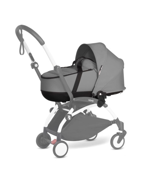 Cuna Babyzen YOYO 0+ Gris - Colchón Doble y Capota UV