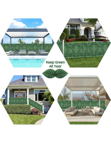 Pantalla de Privacidad Hiedra Artificial Skloopearg 150x300 cm