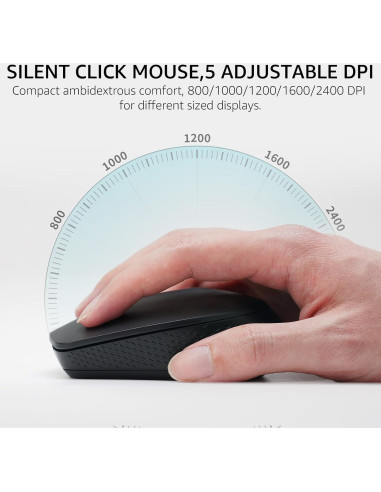 Combo Teclado y Ratón Inalámbrico Rapoo 9010M, Bluetooth 5.0, 4 Dispositivos