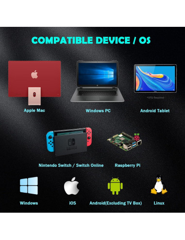 Controlador Inalámbrico 2.4 GHz SAFFUN para Switch y PC - 2 Paquete