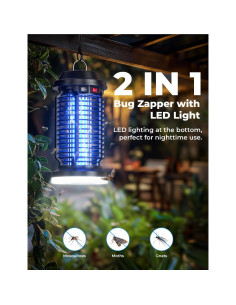 Asesino de Mosquitos Eléctrico YISSVIC 4200V Impermeable 15W 2