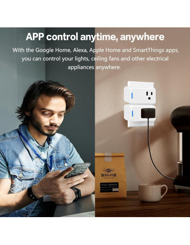 Enchufe Inteligente Jinvoo Matter, Control Remoto, 2 Paquete