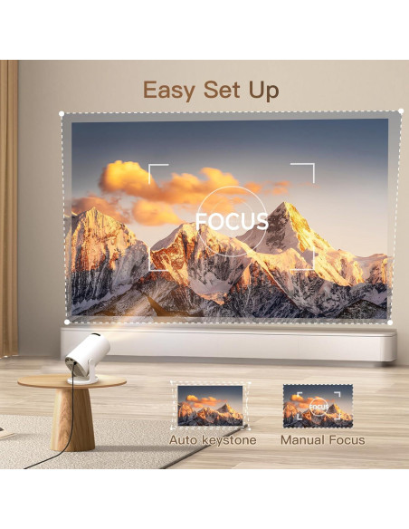 Mini Proyector WEMI OptiBarrel 500 Full HD 1080P Wi-Fi 6 Bluetooth 5.4