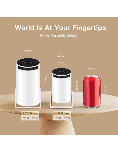 Mini Proyector WEMI OptiBarrel 500 Full HD 1080P Wi-Fi 6 Bluetooth 5.4