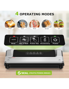 Selladora al Vacío Bonsenkitchen V100-T 4 en 1 Compacta Plata 2