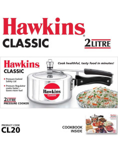 Olla a Presión Hawkins CL20 de 2 Litros, Aluminio Pulido 2