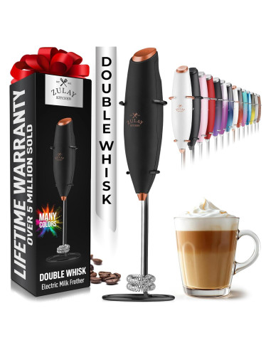 Batidor de Leche Zulay Doble 360W - Negro y Cobre