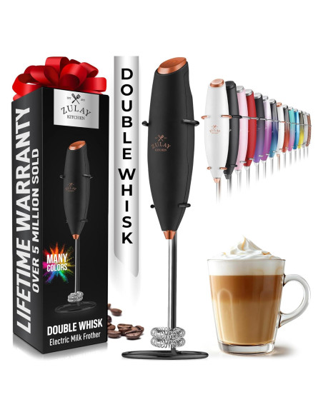 Batidor de Leche Zulay Doble 360W - Negro y Cobre