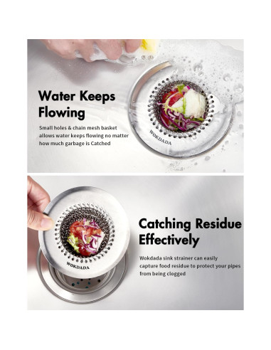 Colador de Fregadero Wokdada de Acero Inoxidable 11.2 cm
