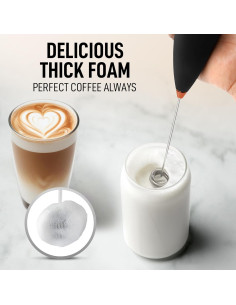 Batidor de Leche Zulay Doble 360W - Negro y Cobre 2