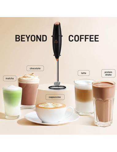 Batidor de Leche Zulay Doble 360W - Negro y Cobre