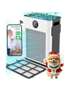 Purificador de Aire FRESHDEW H14 HEPA WiFi 215 m Ultra Silencioso