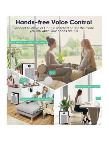 Purificador de Aire FRESHDEW H14 HEPA WiFi 215 m Ultra Silencioso