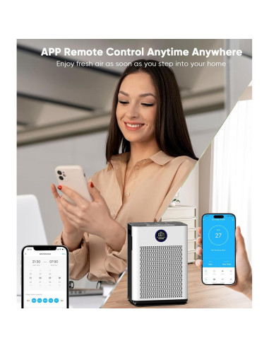 Purificador de Aire FRESHDEW H14 HEPA WiFi 215 m Ultra Silencioso