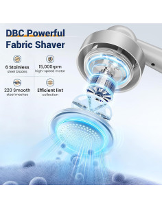 Quitapelusas DBC M8 Gris, 3 Velocidades, 6 Cuchillas, Batería 2