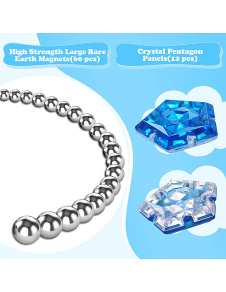 Esfera Magnética RoomyRoc - Set 12 Bolas Magnéticas Azul