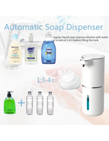 Dispensador de Jabón Automático YNESOER 400ml Espuma Ajustable