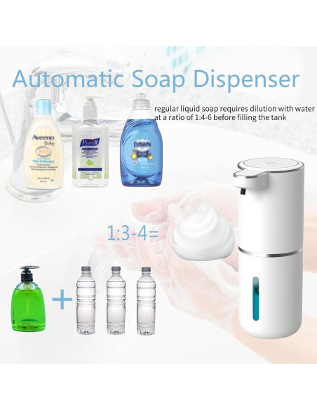 Dispensador de Jabón Automático YNESOER 400ml Espuma Ajustable