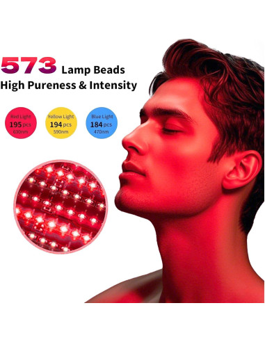 Máscara de Terapia de Luz LED ZOVIE HK209 - Cuidado Facial 7 en 1