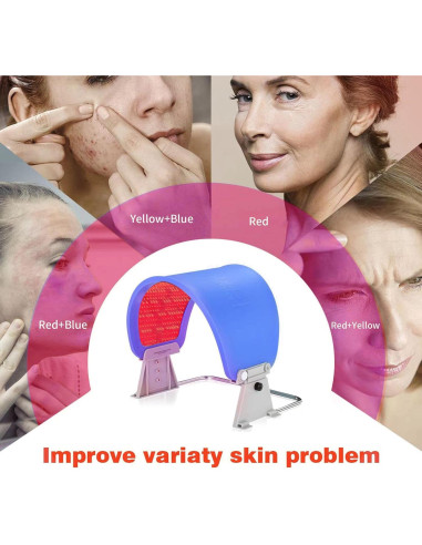 Máscara de Terapia de Luz LED ZOVIE HK209 - Cuidado Facial 7 en 1